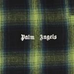 Palm Angels Классические логотипные свободные брюки в клетку 'Зеленый/Офф-вайт' 3
