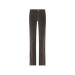 pressed-crease velvet trousers 1