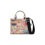 Сумка-тоут Marc Jacobs Punk Scribble Canvas Small Tote Bag «Бежевый/Мультиколор» 2