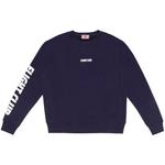 Свитер с круглым вырезом Flight Club Oversized Logo Crewneck «Navy» 1