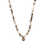 Колье Evil Eye из желтого золота с бусинами 1