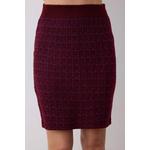 Бордовый трикотажный комплект из кардигана и юбки Twoaw24Au00001 3