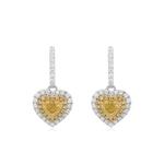 Серьги Heart из желтого золота с бриллиантами 1