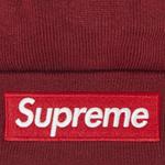 Бини Supreme x New Era Box Logo Beanie 'Cardinal' 3