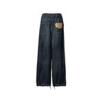 elasticated-waist wide-leg jeans 2