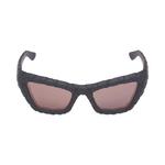 Bottega Veneta Intrecciato Cat-Eye Солнцезащитные очки 'Черный/Серый' 1