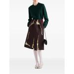 bonded gabardine skirt with devoré effect 2