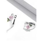 Серьги-конго Flora из стерлингового серебра 925 пробы 3