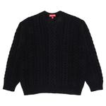Свитер Supreme Appliqué Cable Knit Sweater 'Black' 1