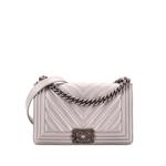 Сумка на плечо Boy Flap Bag Chevron Calfskin Old среднего размера 1