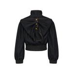 high-neck cropped denim jacket 2