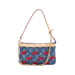 Сумка на плечо Chain Pochette Accessoires NM Limited Edition Monogram Cerises Denim из коллаборации с Takashi Murakami 1