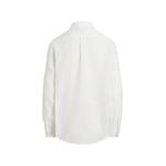 logo-embroidered linen shirt 2