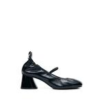 Rhiane crinkled-finish block-heel pumps 1