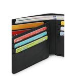 Мужской кожаный кошелек с блокировкой RFID - Черный 8