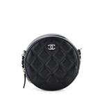 Мини-сумка через плечо Round Clutch with Chain Quilted Caviar 1