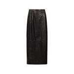 pleated leather maxi skirt 1