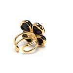 Trefle gold-plated agate ring 2