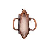Avril Small Leather Top-Zip Satchel - Коричневый 4