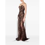 Isadora lace-overlay peplum maxi dress 2