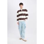 Свободный полосатый свитшот 5