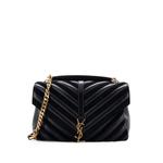 Classic Monogram College Bag Matelasse Chevron Leather and Suede Large satchel 1