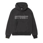 Топы Stussy Felt Applique Hoodie 'Черный' 1