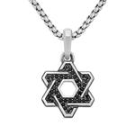 Серебряная подвеска Deco Star of David с бриллиантами (24 мм) 1