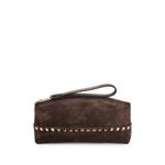 Замшевый клатч с декором Rockstud 1