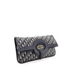 Fold Over Oblique Canvas clutch bag 2