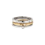 Набор из трех колец-стеков Swarovski® Crystal – биколор 3