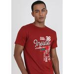 Футболка Inside Print Graphic Maroon Cotton Short Sleeve Crew Neck Relaxed Tee 2