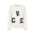 star unisex cotton sweatshirt in vintage white with VCE embroidered patches 1
