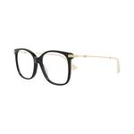 Очки Gucci квадратная оправа из ацетата 'Black/Gold/Transparent' 3