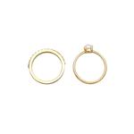 Swarovski® Crystal Pearl Ring Set – позолоченное серебро 4