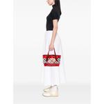 2000-2017 Vinyl Trimmed Supernova Check Coated Canvas tote bag 2