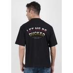 Увеличенная футболка Let Me be Ducked Black Cotton Short Sleeve Regular Fit Tee 1
