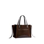 suede contrast-trim tote bag 2