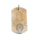 Fleur Dog Tag with ball chain "Silver" 1