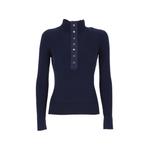Lucy ribbed-knit button-down sweater 1