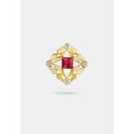 Брошь Liana Mirage Red Corundum с покрытием 18K 1