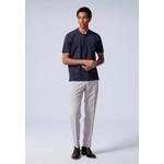 Футболка-поло Henley из льняной текстуры, туманно-синяя 4