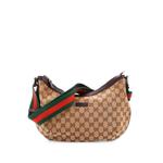 Saddle Zip Messenger Bag GG Canvas with Leather Medium crossbody bag 1