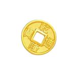 [СПЕЦИАЛЬНЫЙ] LITZ 999 (24К) Золотая монета-талисман EPC0958D-M Цяньлун 0.59г+/- 2