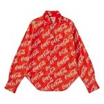 Рубашки на пуговицах ERL Woven Printed Button Up Shirt «Red Coca Cola» 1