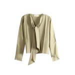 Causa pussy-bow button-down blouse 1
