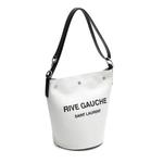 Сумка-ведро Rive Gauche из белого льна 2