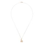 18K yellow gold B diamond necklace 1