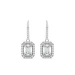 Серьги-подвески из белого золота 1