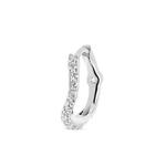 Серьга Wave из белого золота с бриллиантами 1